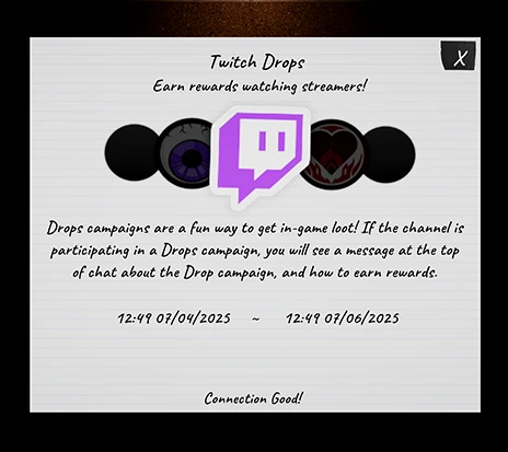 A screenshot showing the Connection Good screen from Phasmophobia.