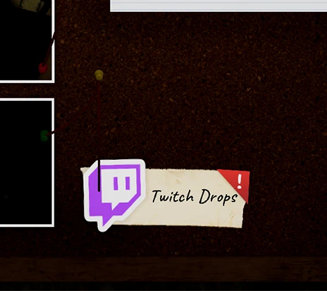 A screenshot of the in-game Twitch Drops button.