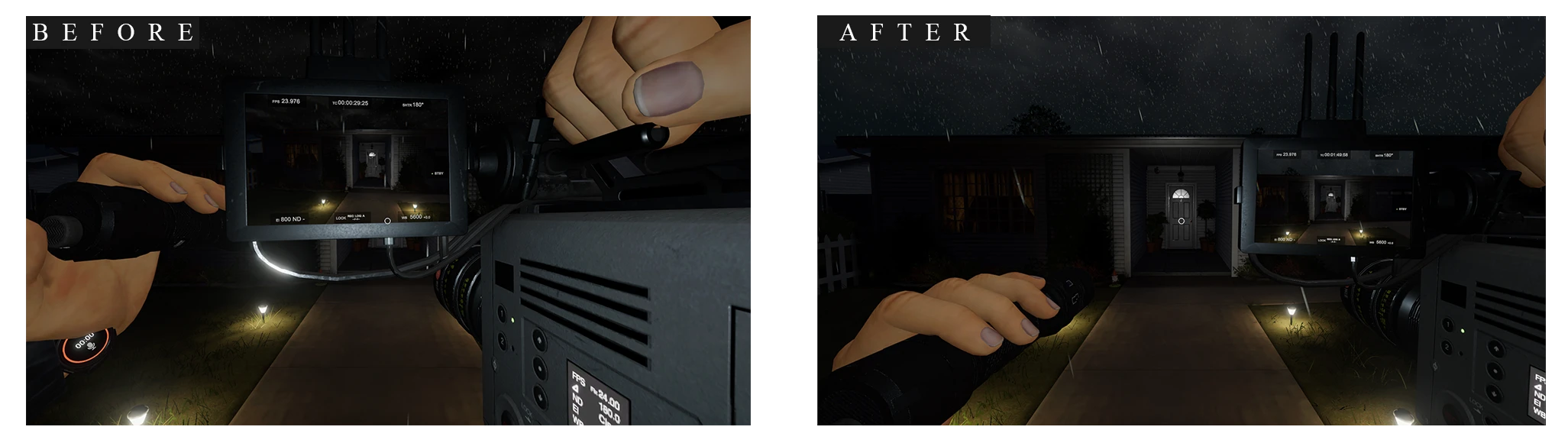 Before/After T3 Video Camera