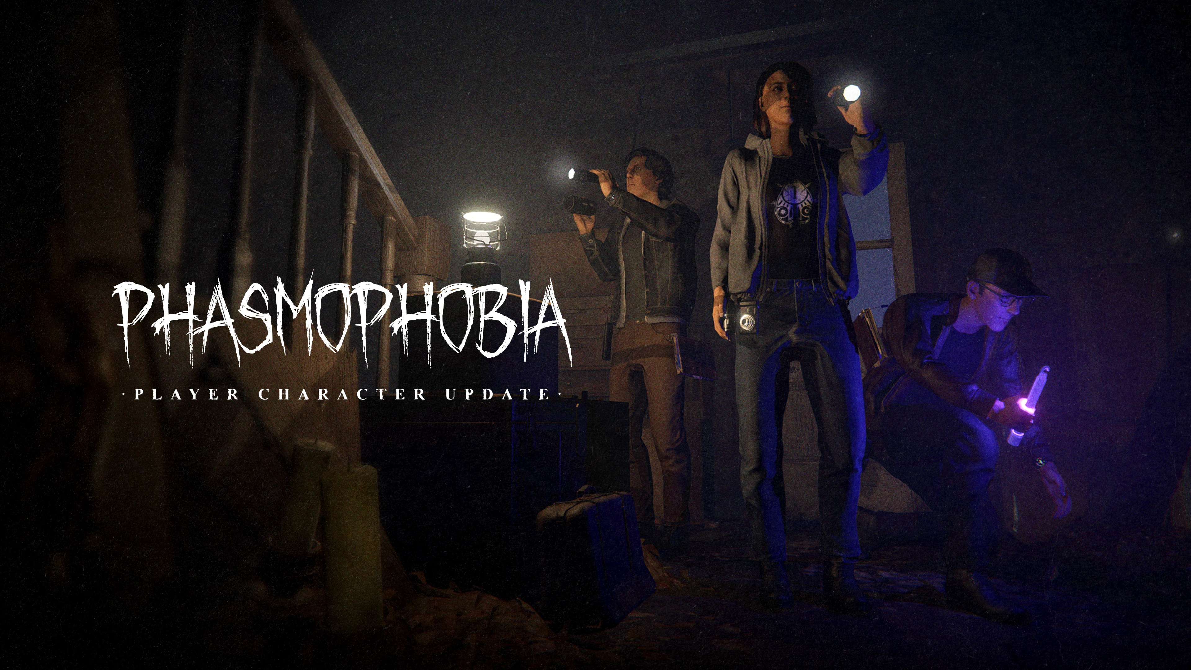 Key art for the Phasmophobia Player Character Update